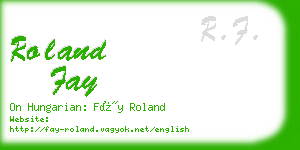 roland fay business card